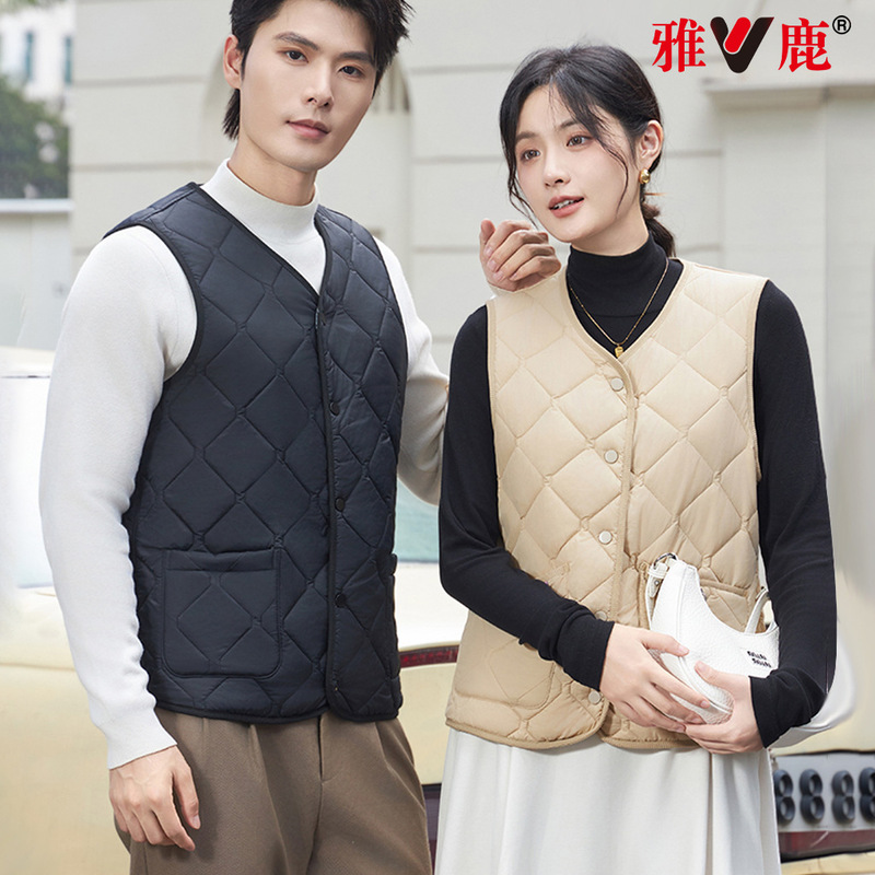 Yalu 100% Wool Vest for Men and Women, Sheep Wool Thermal Vest, Windproof Outer Vest, Lightweight Inner Liner Vest