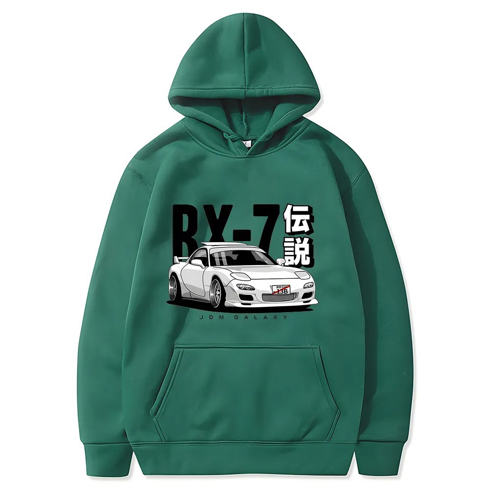 2024 ndy hoodie retro RX7 FD Drift Japanese car print breath