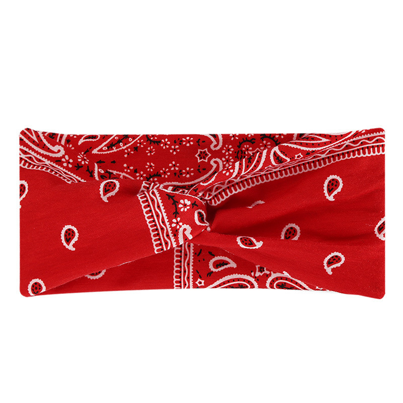 Europa y América de yoga bohemio deportes banda para el cabello elástico antideslizante banda para el cabello de ala ancha entrenamiento correr sudor-absorbente diadema de las mujeres