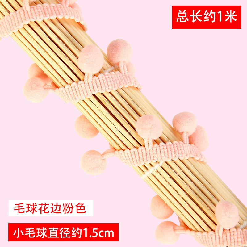 Flor de encaje creativo para niños bricolaje materiales decorativos hechos a mano accesorios de encaje de bola de lana lateral jardín de infantes bricolaje producción de sombreros de paja