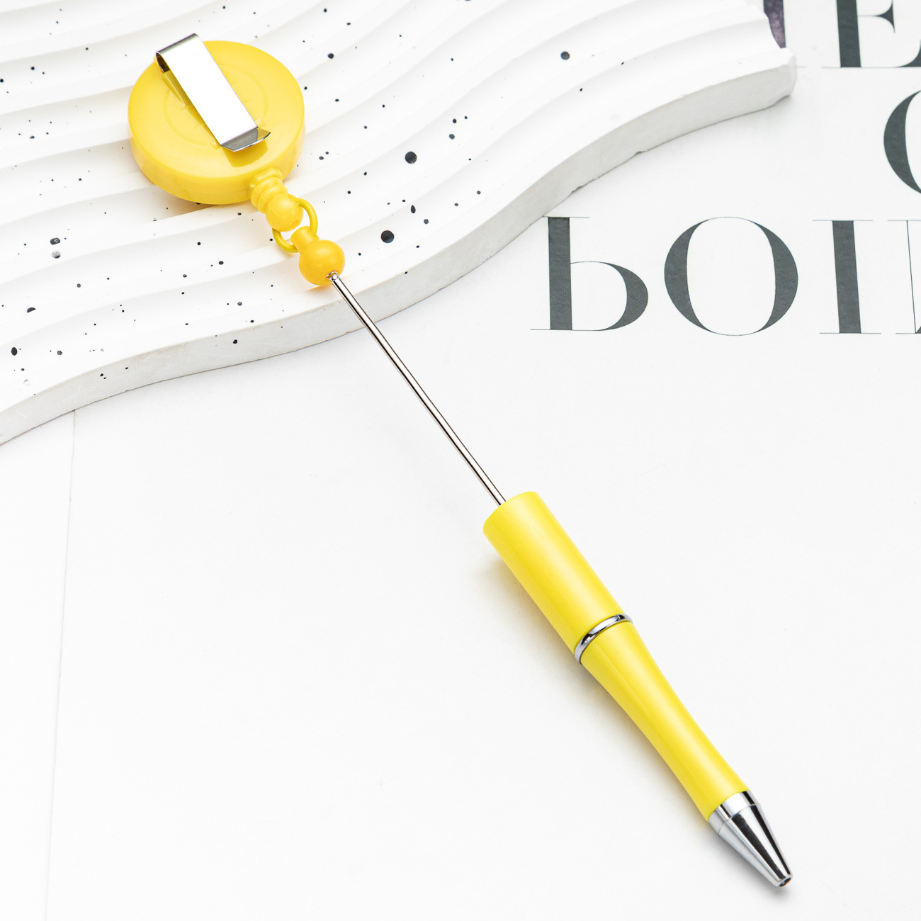 Bolígrafo de cuentas fácil de tirar, bolígrafo de cuentas DIY, bolígrafo de plástico retráctil fácil de tirar, bolígrafo de cuentas de plástico fácil de tirar