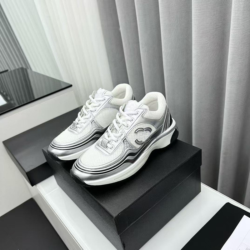 2025 Xiaoxiangfeng ゴールドとシルバーのランニングシューズ、スポーツシューズ、シルバーホーンキングカップル、男性と女性、ゴールデンホーン高さ増加パパシューズ、厚底|undefined