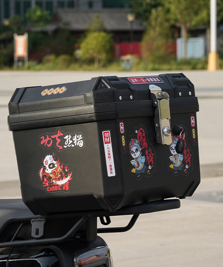 Motorcycle Rear Trunk Large Capacity Battery Electric Vehicle Trunk Universal Yadi No. 9 Mavericks Takeout Box Customization