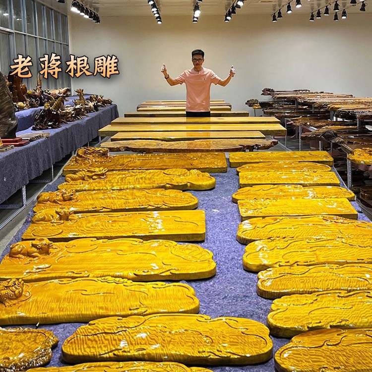 根雕整块金丝楠木茶盘天然实木功夫排水茶海原木简约家用茶具