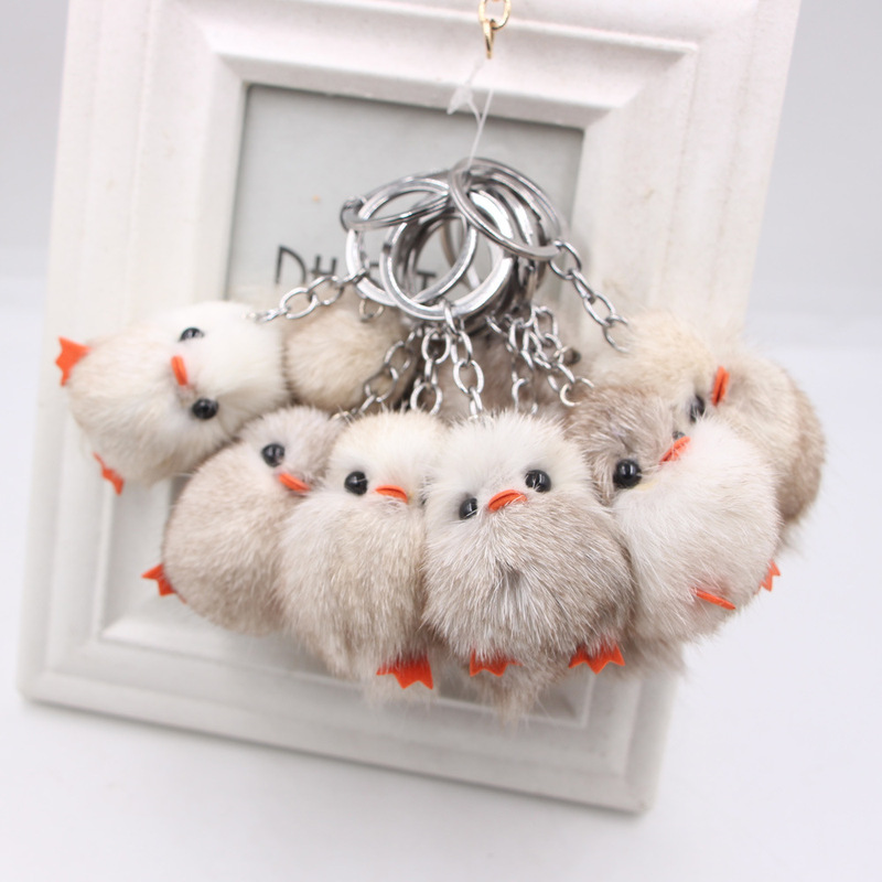 Gray White Chicken Real Hair Keychain Chicken Plush Bag Pendant Jewelry Accessories Girls Yellow Duck Hanging Ornaments Gray White Chicken Real Hair Keychain Chicken Plush Bag Pendant Jewelry Accessories Girls Yellow Duck Hanging Ornaments