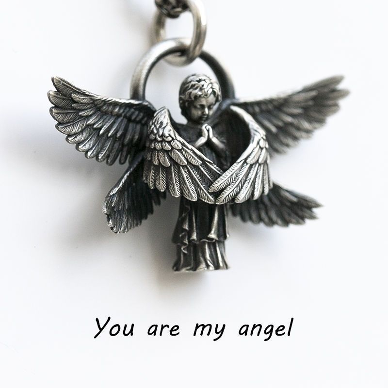 New Six Winged Angel Pendant Necklace for Male and Female Couples, Personalized Creative Gifts _voghion.com