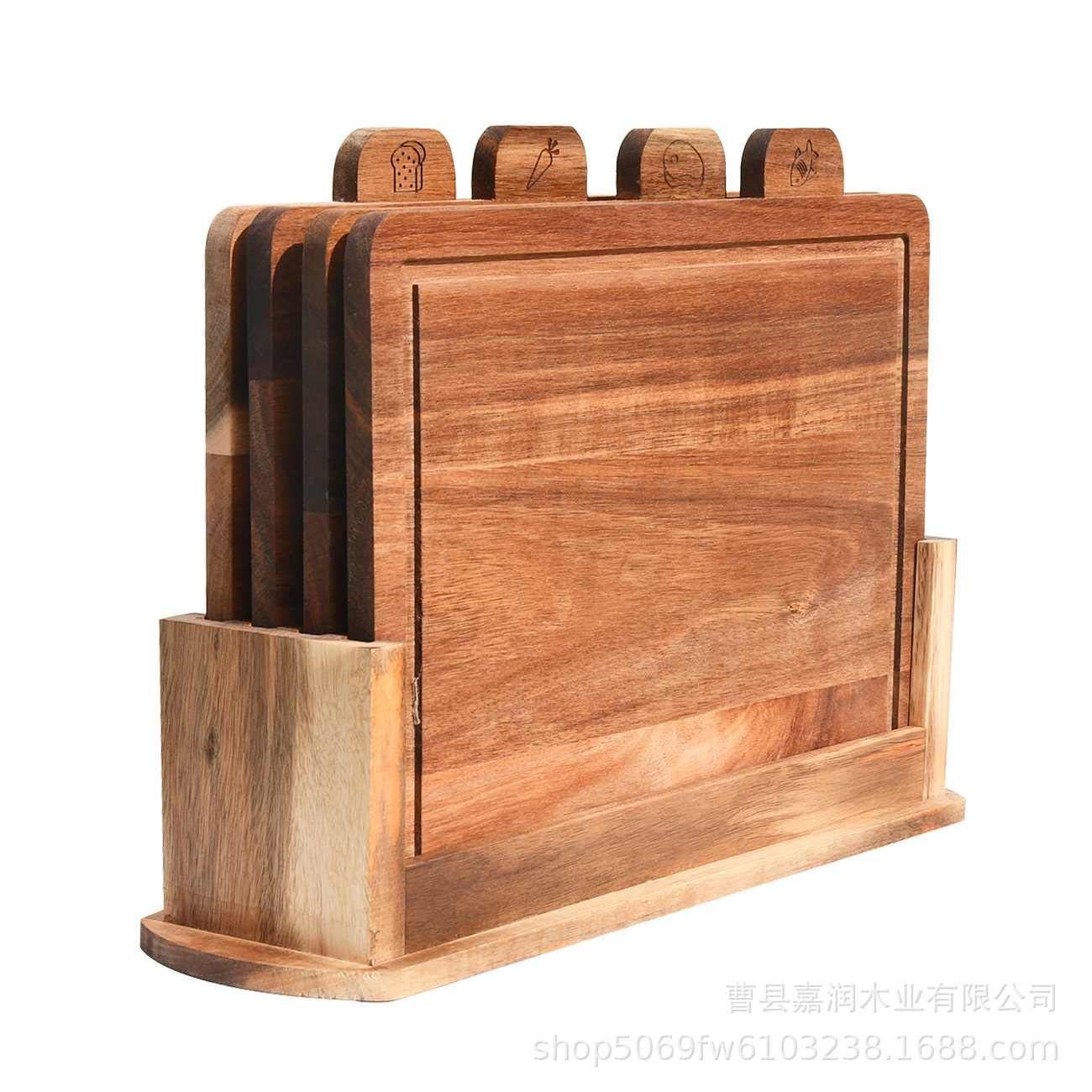 Transfronterizo doble cara disponible Acacia madera de clasificación tablero de corte de verduras cocina tablero de corte de madera sólida pan de madera casero bandeja de alimentos cocinados image 7