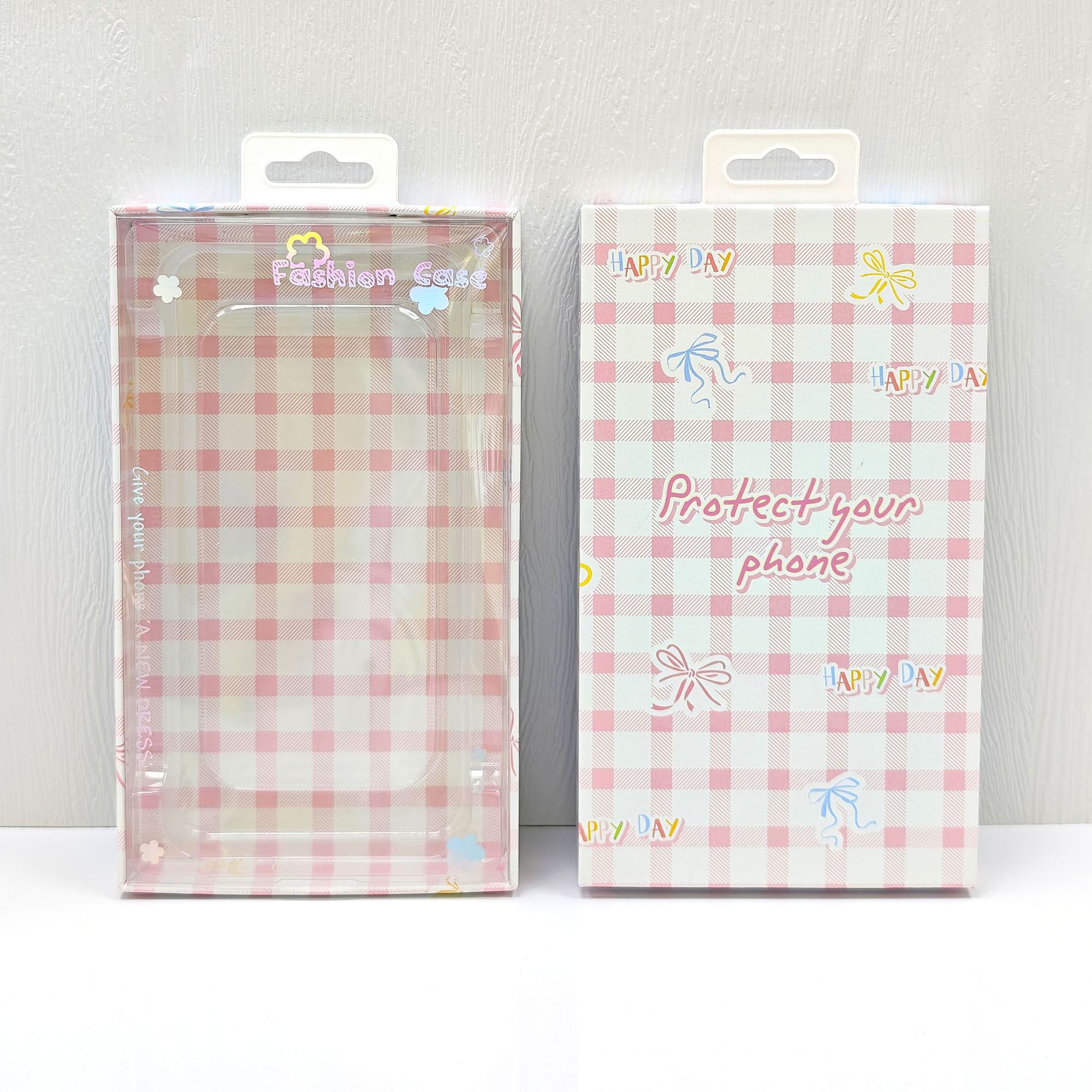 체크무늬 파우더(188*110*20) mm + 두꺼워진 투명 블리스터