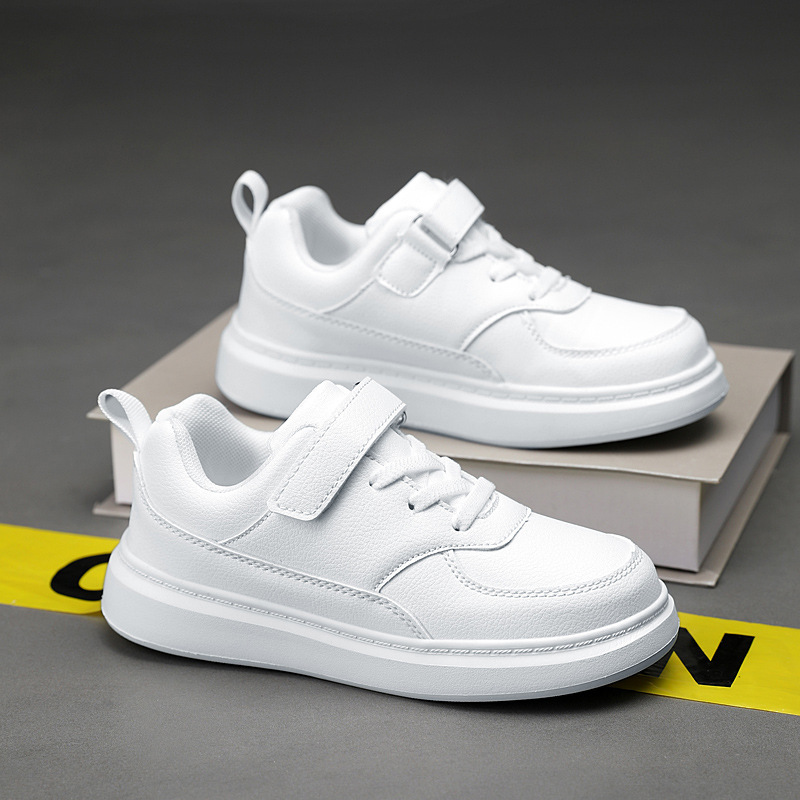 Zapatos infantiles transfronterizos zapatos blancos para niños zapatos para niños 2024 primavera y otoño nuevos estudiantes zapatos de skate blanco para niñas