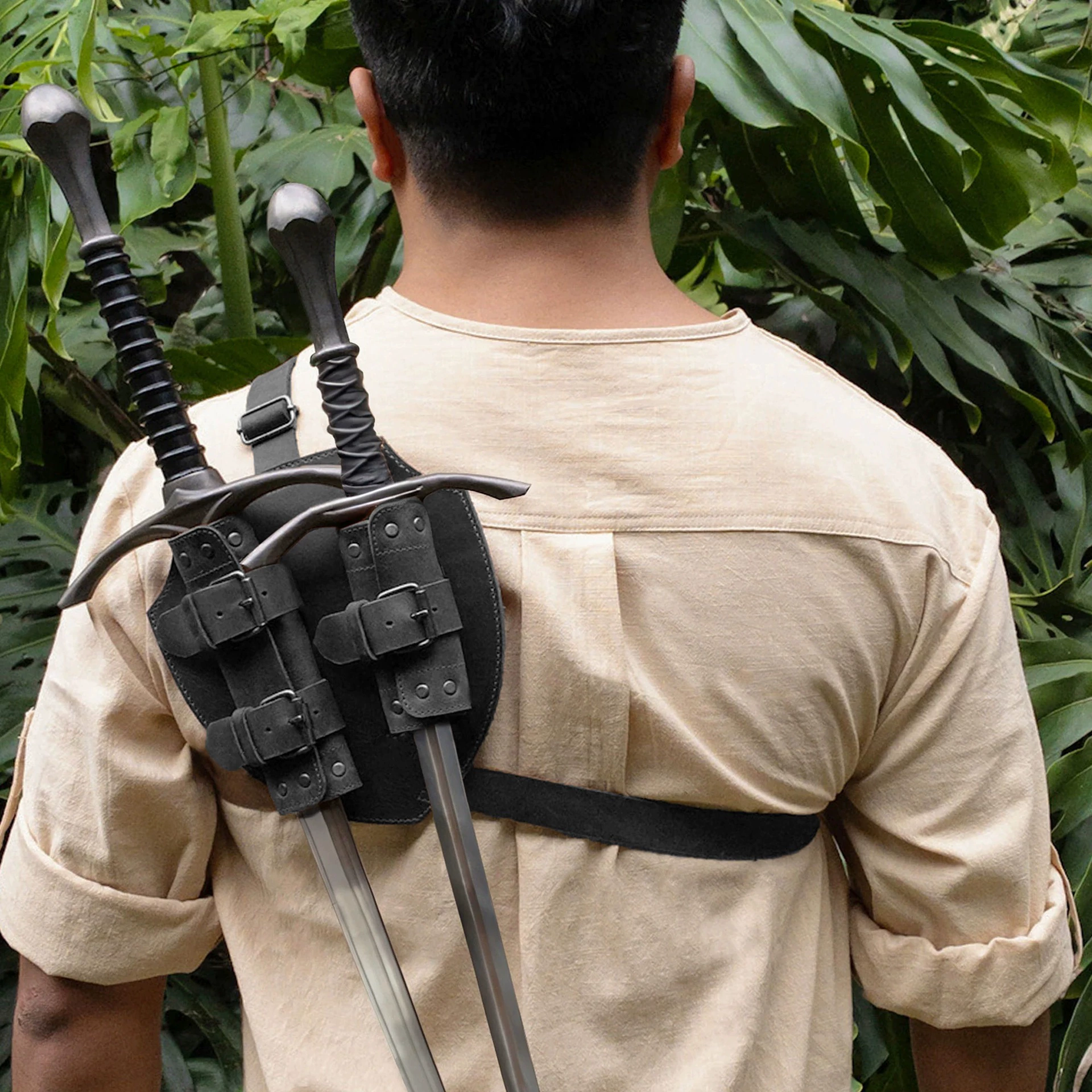 Amazon Independence Station Cross -Overseas Trade New Middle Ages Renaissance Medieval Back Double Sword Shoulder Frog Sword Sword