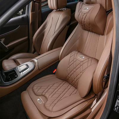 Leopard Shadow Cool Seat Cushion Breathable — Seat cushion, seat cover - trumpchi-headrest-1-lumbar-support-1-seat-cushion-1-chestnut-brown