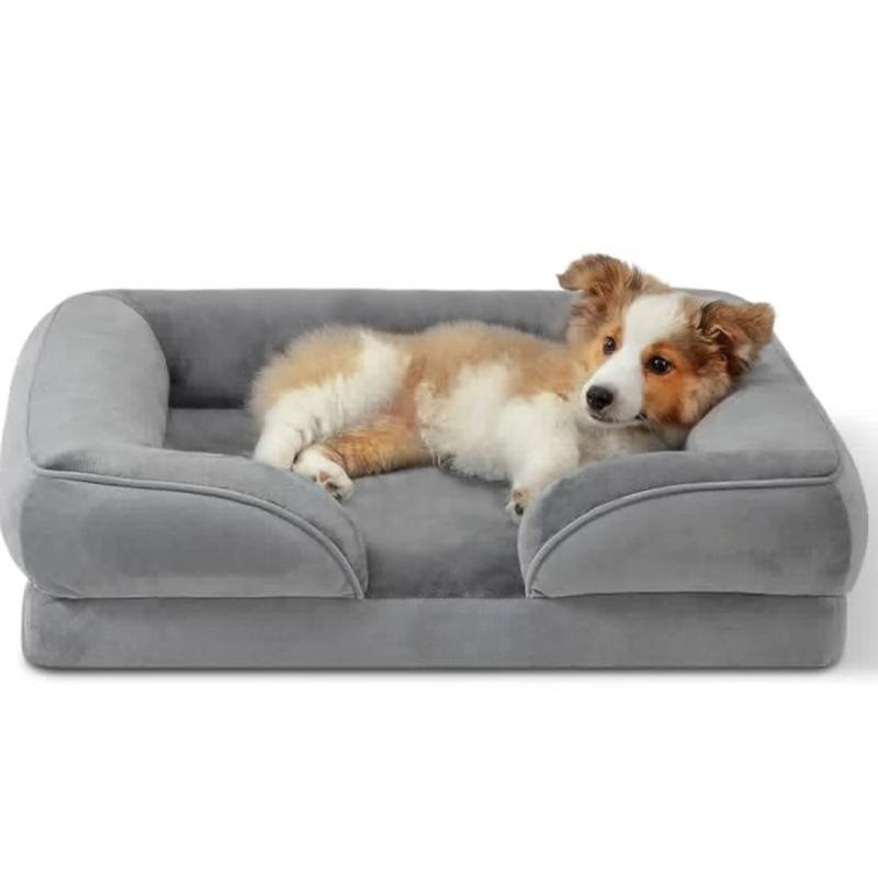 Amazon popular pet supplies dog plush sofa comfortable detachable cleaning universal medium and large pet nest
