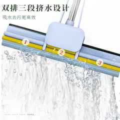Sponge mop flat bathroom roller type large collodion mop household lazy hand-free large size wholesale