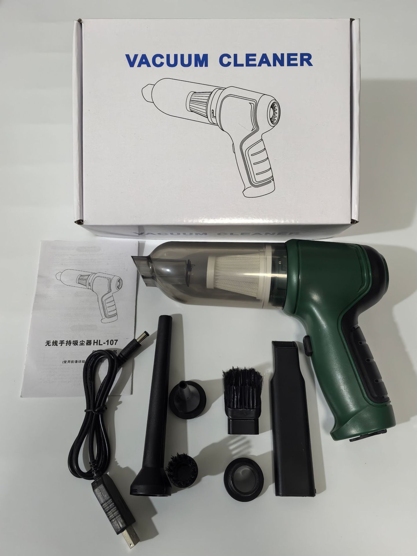 Aspiradora inalámbrica transfronteriza - Soplador de polvo sin escobillas de alta potencia, dual uso (coche y hogar), limpia grietas de puertas, ventanas y sofás