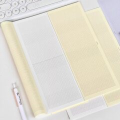 ins简约双面拼色拍纸本法文格高颜值学生横线本日记本考研草稿本