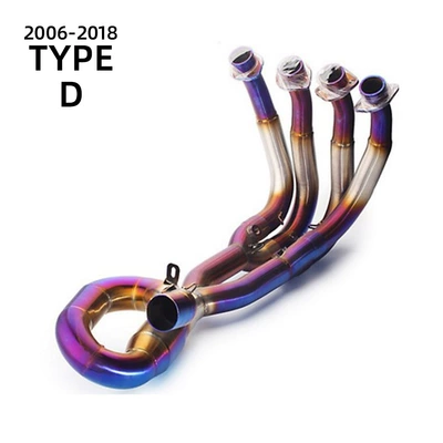 Exhaust Connection Pipe 98-19 – Motorcycle exhaust pipe - r6-swing-half-blue-front-section-2006-18