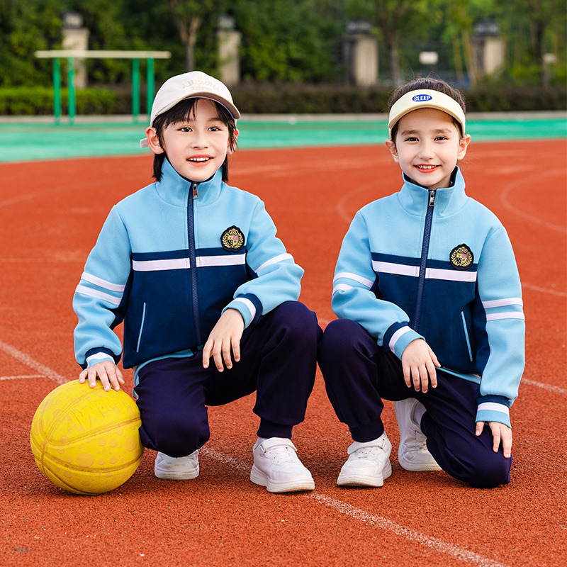 小学生校服套装幼儿园园服春秋装三件套一年级短袖运动会秋季班服|undefined