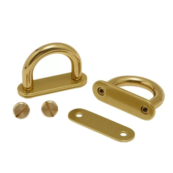 Pure Copper Semicircular Arch Bridge Handmade DIY Bag Accessories Leather Goods Hardware Screws D-Shaped Buckle Brass Material Handle Accessories