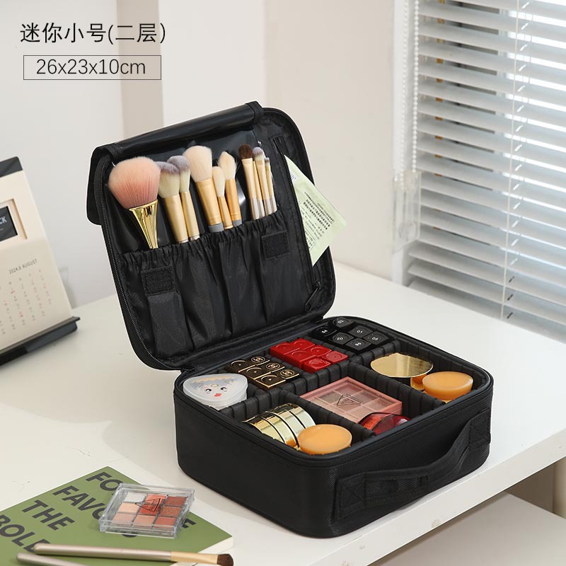 大容量化粧バッグ女性携帯旅行化粧品収納バッグins風紋刺繍ネイルアートと化粧キット