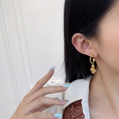 复古精致宫廷风百搭鸢尾花耳环轻奢高级感952银针耳饰设计感小众