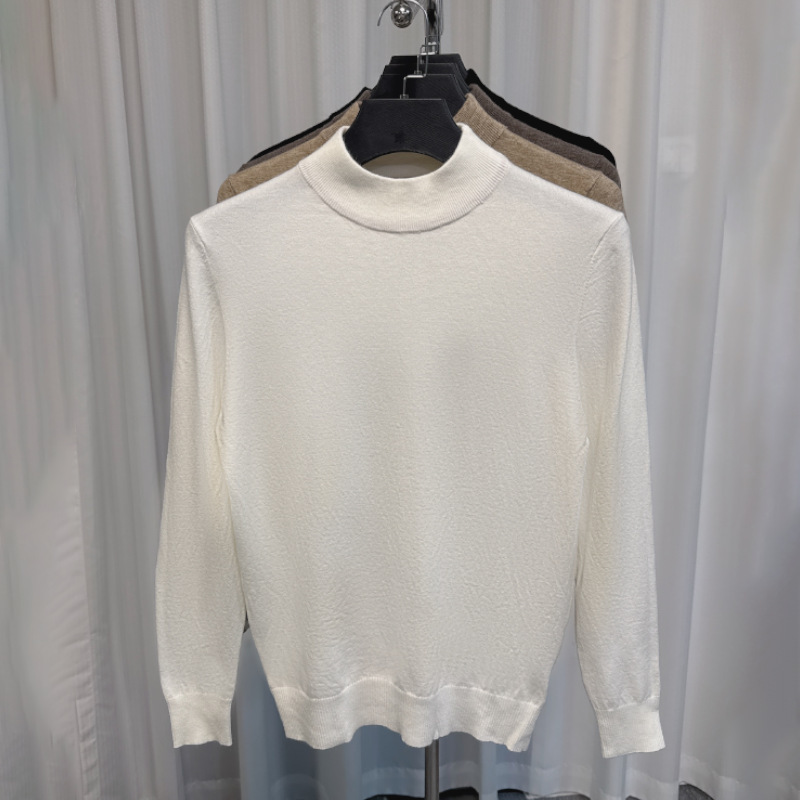 Otoño y invierno nuevo suéter de hombre medio cuello hombre jersey de lana de punto sluggish wind swetaer top