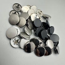 现货批发四合扣金属面板合金彩色喷漆面扣纽扣暗扣羽绒服精致钮扣