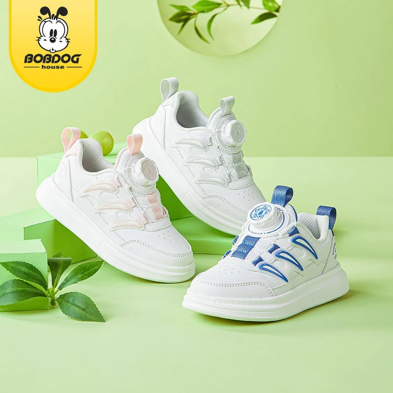 Babs Детская обувь Весенний и Осенний мальчик Детская кожаная доска обувь маленькая белая обувь для девочек нескользящая спортивная обувь для детей среднего и старшего возраста