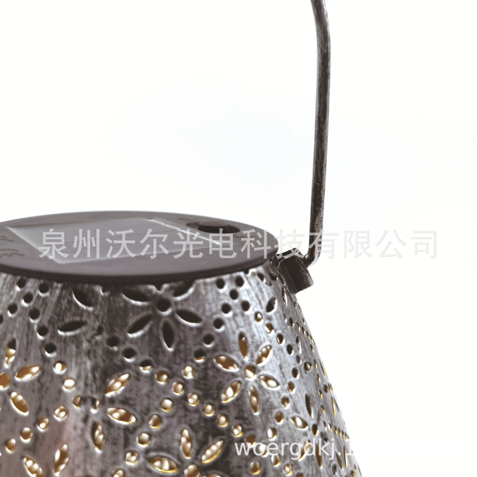 LED 雪花镂空太阳能灯笼花园庭院装饰灯草坪灯挂树灯IP65掌柜推荐