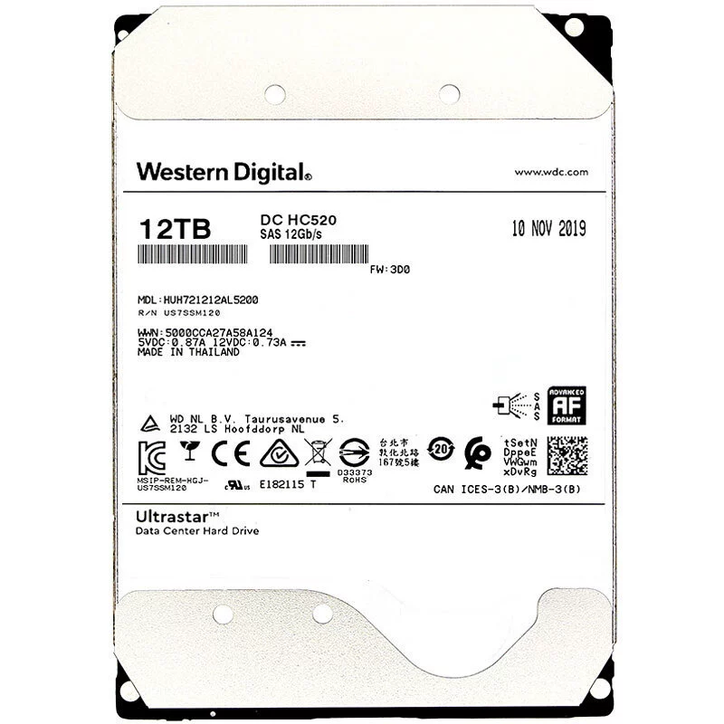 Применимо к Western data enterprise-grade - диск стurgeon Ultrastar HC520 7200 rpm