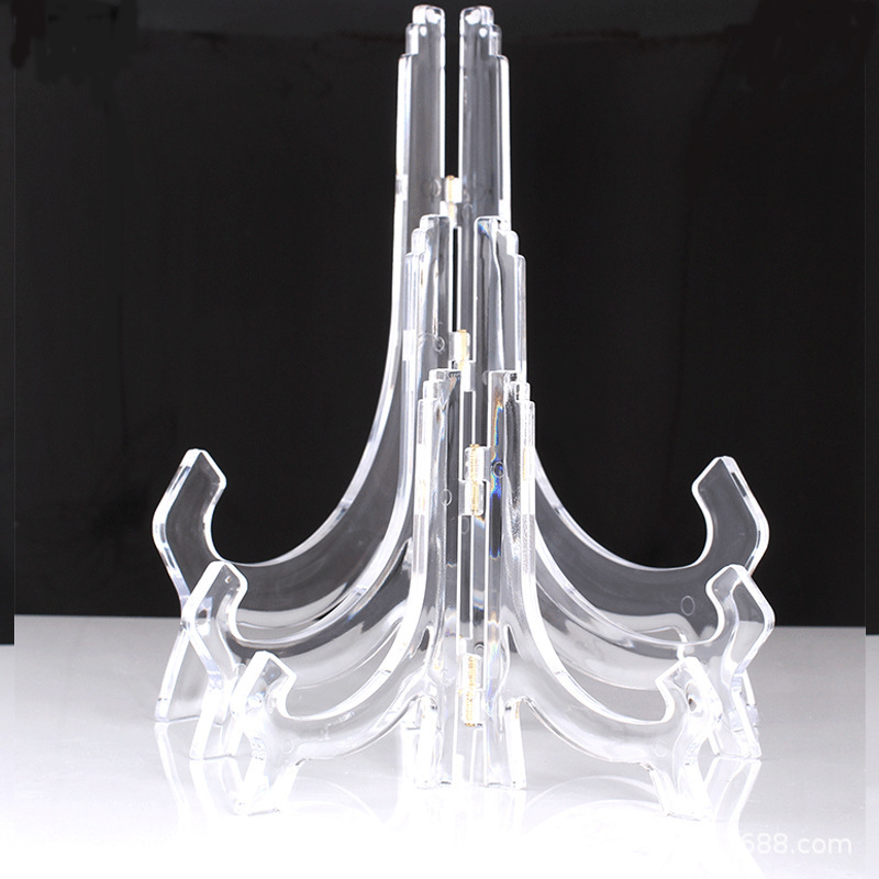 Transparent imitation acrylic plate bracket decorative plate rack display rack tray bracket tray rack photo base wholesale Transparent imitation acrylic plate bracket decorative plate rack display rack tray bracket tray rack photo base wholesale