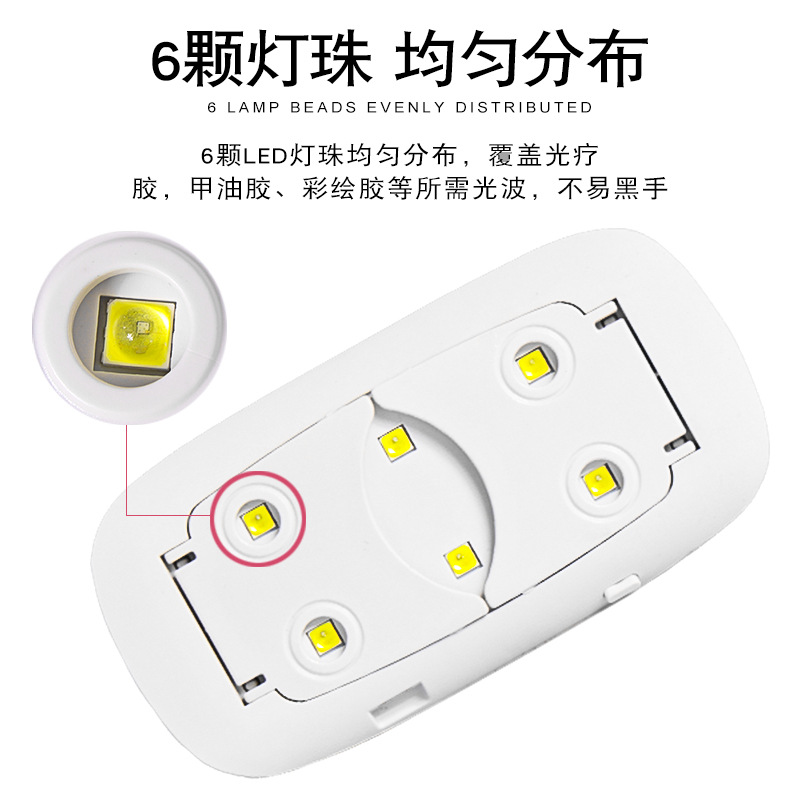 Mini esmalte de uñas secador USB lámpara de parrilla ratón Sunmini lámpara de fototerapia plegable pequeña lámpara de manicura