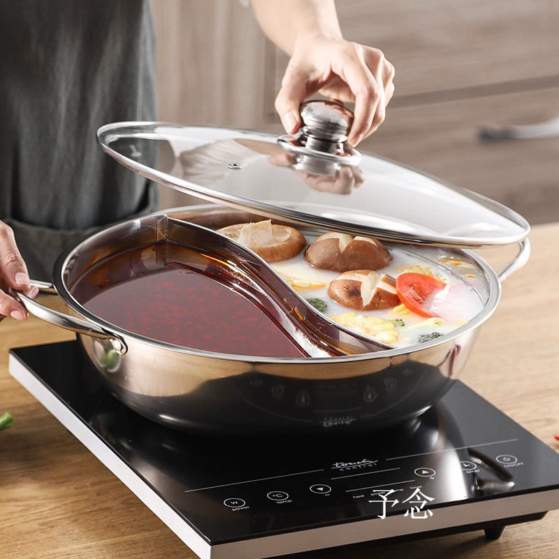 锅 Thicked stainless steel pot hot pot household pot shabu -shabu