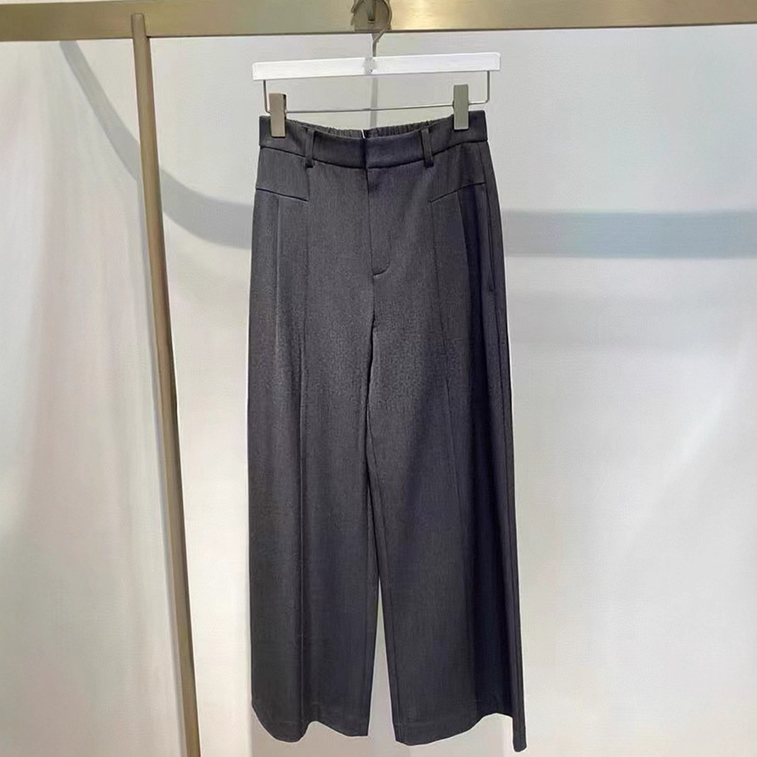 商场同款2025秋新款女装通勤休闲百搭显瘦云烟灰长裤女1GA151481