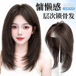 不用戴发网假发头顶补发片新款高层次锁骨发高颅顶增发量无痕发片