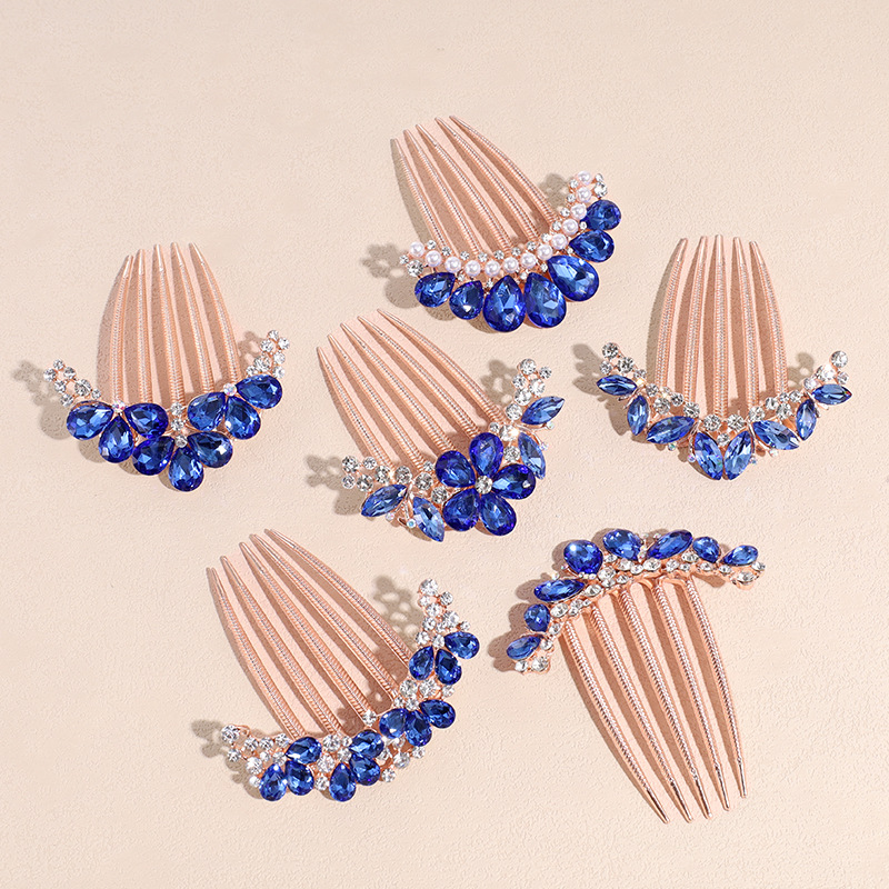 55g Weight Hairpin Hair Accessories Type Rhinestones Inlay Material Elegant Flower Alloy Inlay Rhinestones Hairpin 1 Piece