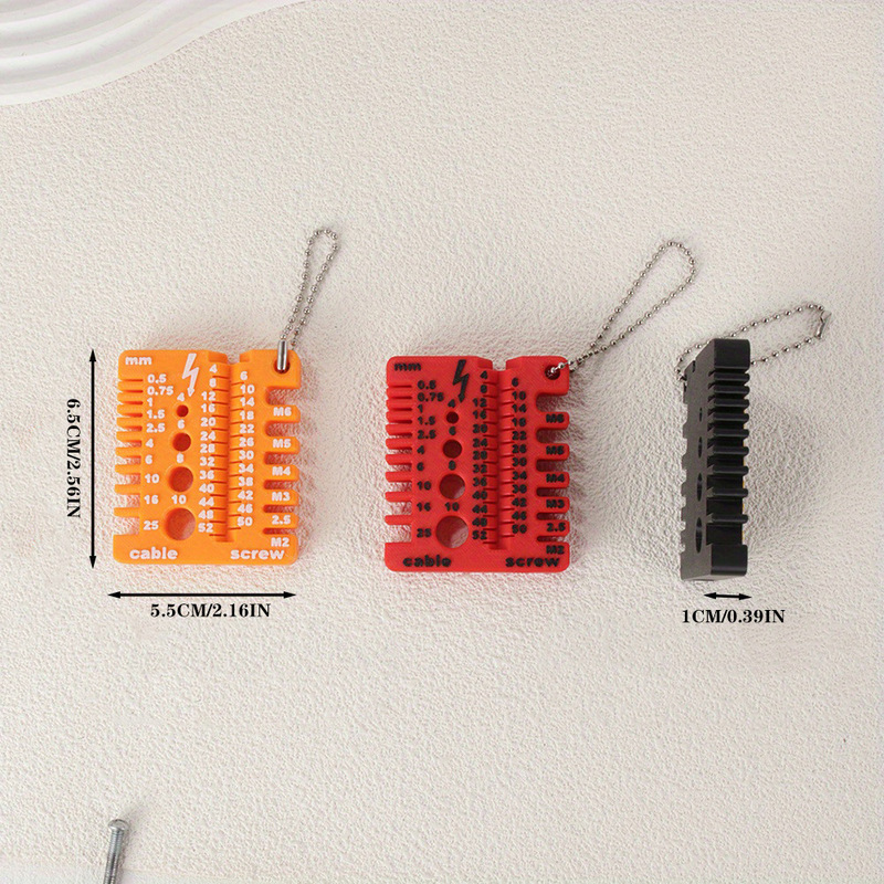 跨境热销3d打印Wire screw measuring tool 线材螺丝测量辅助工具|undefined