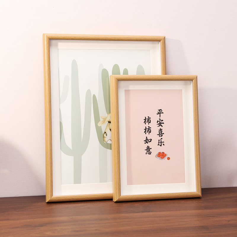 Hollow Stereoscopic Wooden Photo Frame Large Size Wall Hanging Empty Frame Mounted a3A4 Oil Painting Frame 6 Inch Frame with Glass