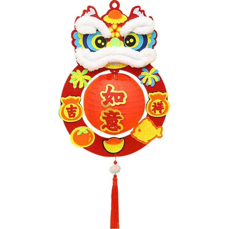 Праздник середины осени Фонарь ручной работы изготовление DIY пакет материалов домашний Лев Фонарь Дети Праздник середины осени портативный кролик фонарь