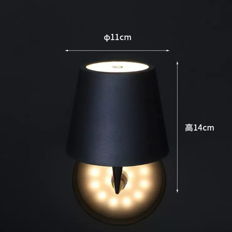 クロスボーダーポインテッド LED 充電式 3 色調光ワインボトルランプ充電式モダンシンプルな小型テーブルランプ雰囲気ランプ卸売|undefined