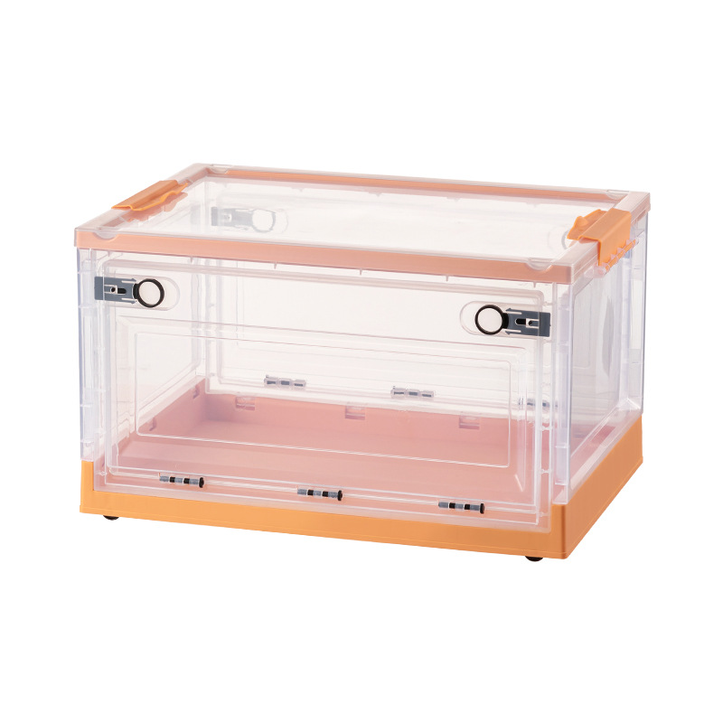 新品透明クリエイティブプラスチック収納ボックスプーリー付家庭用雑物収納ボックス重ね畳み収納ボックス