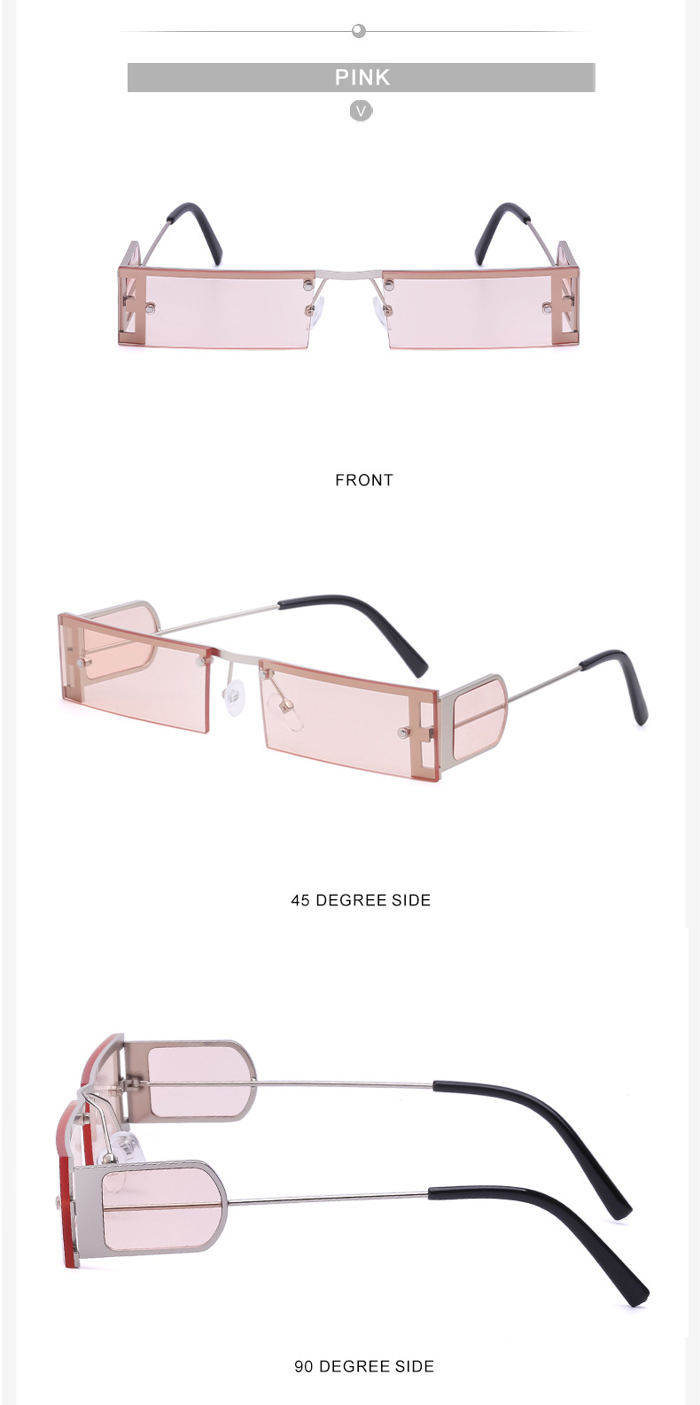 Fashion Punk Style Square Small Frame Sonnenbrille display picture 5