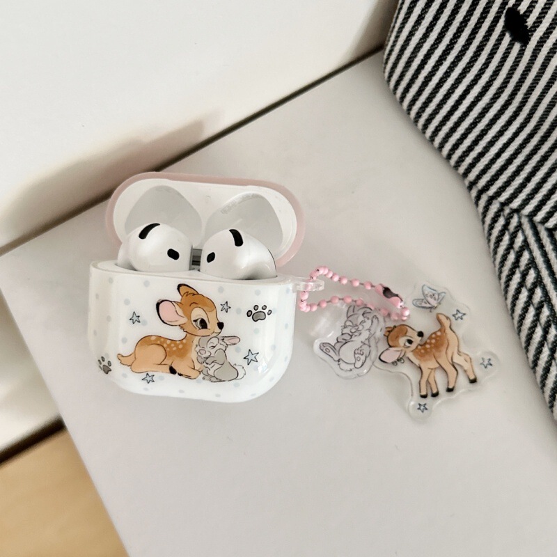 粉色星星小鹿兔适用苹果AirPods4保护套2025Pro3耳机壳无线2代3代|undefined