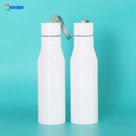 跨境热销亚马逊空白热升华涂层热转印提绳杯炮弹保温杯可印制图片