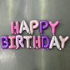 16 -inch HappybirthDay Birthday Happy English Letter Set Color Balloon Party Decoration Aluminum Film Ball