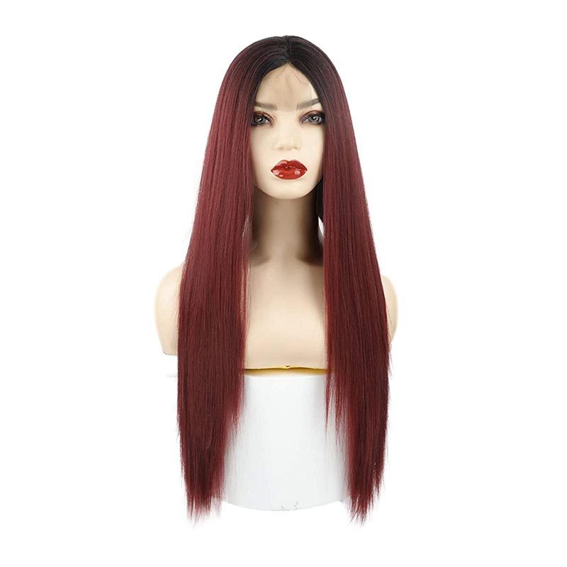 Fashion Women's Wigs Lace Medium And Long Straight Hair Wholesale display picture 1
