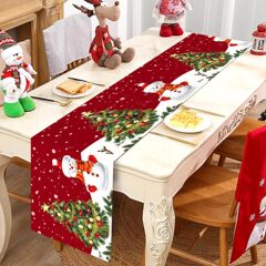 新しいクロスボーダークリスマスフラグリビングルーム雪だるまツリークリスマスパーティーテーブル装飾クリスマステーブルフラッグホリデーテーブルフラッグ