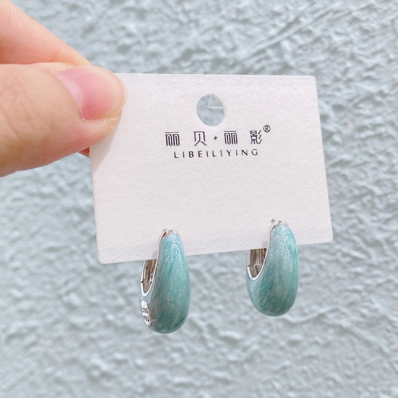 Liyin/Libeliying カラフルなオイルドリップシリーズ ニッチデザイン 高級感 おしゃれな雰囲気 イヤリング イヤリング|undefined