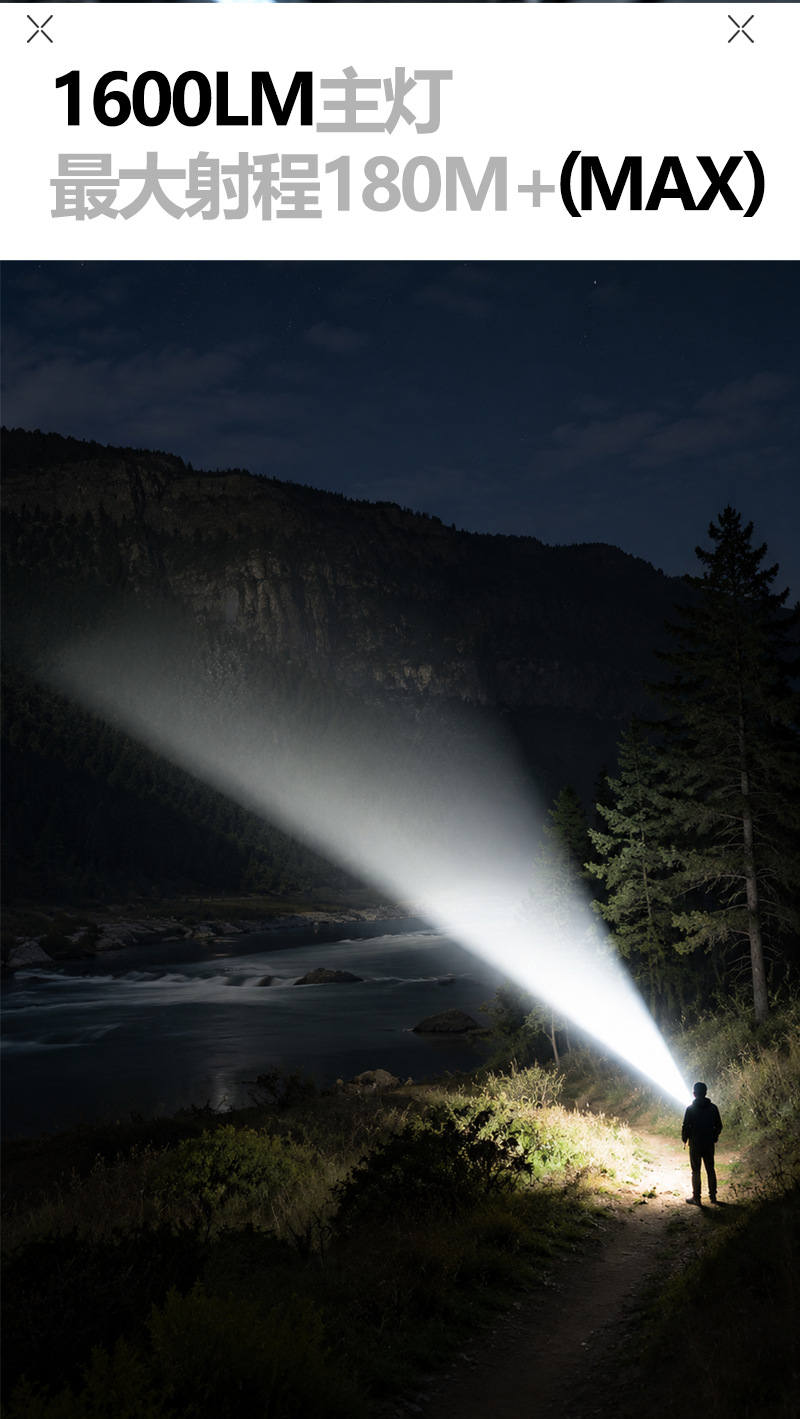 Green laser magnetic flashlight, ultra-bright RGB multi-color, small, portable, and versatile EDC work light for outdoor use and repairs