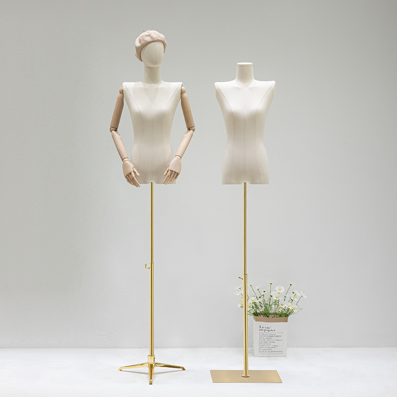 Modelo de hombro plano tienda de ropa al por mayor accesorios de las mujeres de ángulo recto modelo de ropa de hombro estante maniquí soporte de exhibición de todo el cuerpo