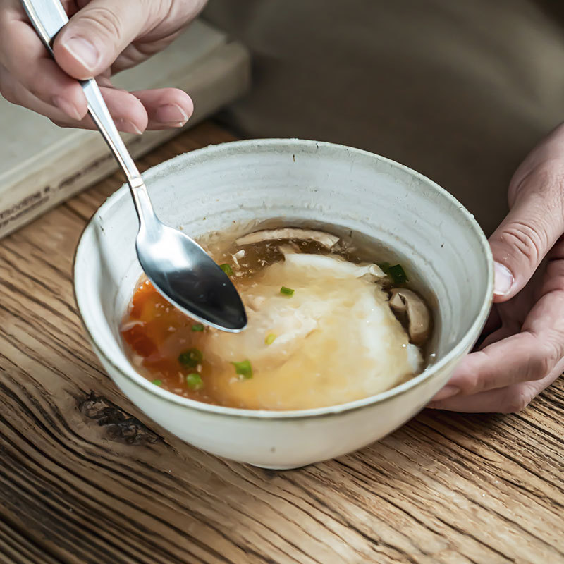 Retro japonés hacer viejos sensaciones de arroz creativo roscado tazón de cerámica tazón pequeño tazón casero tazón de ensalada tazón de gachas cubiertos al por mayor